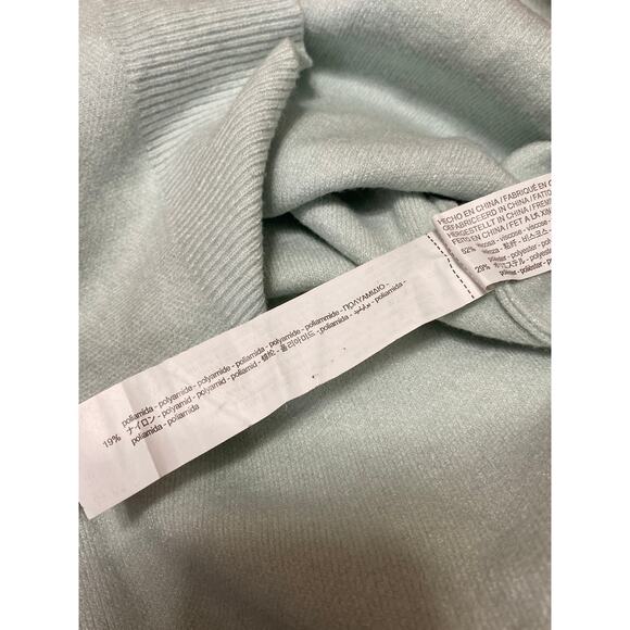 Stradivarius Women's Light Green Turtlemeck Long Sleeve Knit Sweater Top Size S - Picture 5 of 5